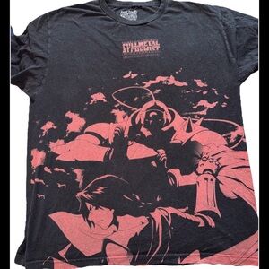 Hot Topic Black and Red Anime Graphic Tee
